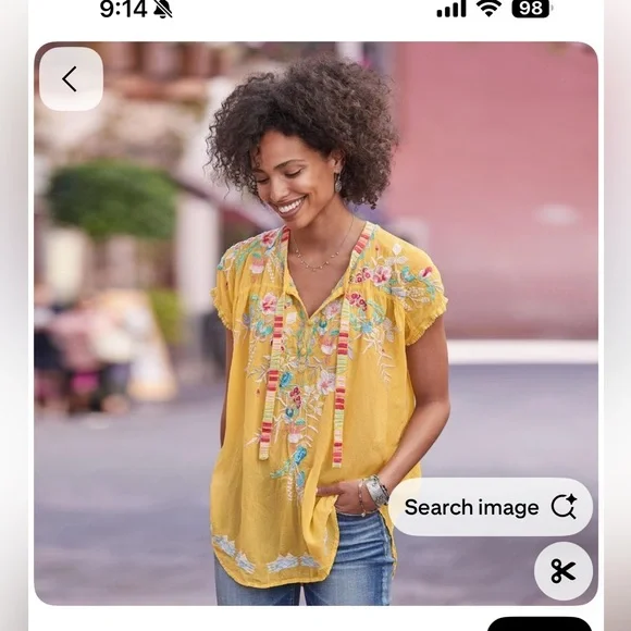 Johnny Was Embroidered Top Size S - Picture 2 of 8